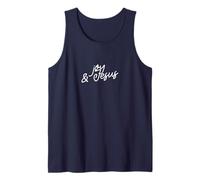 Guión de fe Minimalista Cristiana de Joy & Jesus Camiseta sin Mangas