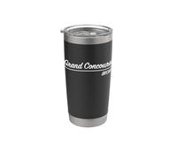 Guión retro del vecindario de Grand Concourse Bronx, Nueva York, NY Vaso térmico de acero inoxidable de doble pared