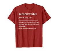 Guionista Divertido Definición Escritor de Pantalla Hombres Mujeres Camiseta, Hombre, Arándano, 3XL