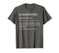 Guionista Divertido Definición Escritor de Pantalla Hombres Mujeres Camiseta, Hombre, Asfalto, L