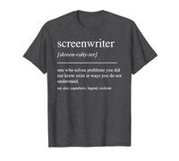 Guionista Divertido Definición Escritor de Pantalla Hombres Mujeres Camiseta, Hombre, Jaspeado Oscuro, 3XL