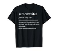 Guionista Divertido Definición Escritor de Pantalla Hombres Mujeres Camiseta, Hombre, Negro, 6XL