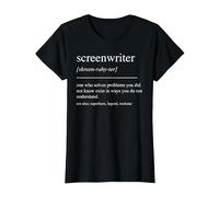 Guionista Divertido Definición Escritor de Pantalla Hombres Mujeres Camiseta, Mujer, Negro, XL