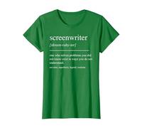 Guionista Divertido Definición Escritor de Pantalla Hombres Mujeres Camiseta, Mujer, Verde Kelly, L