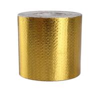 GUIPENG Cinta de barrera térmica de papel de aluminio, adhesivo reflectante de calor, cinta de vendaje de alta temperatura (oro/plata), 1 ud.(Gold-B-10mx5cm)