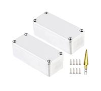 GuiPQS Caja de pedal de aluminio de 1590 A, caja de pedal de guitarra para pedales de efecto de guitarra eléctrica, paquete de 2