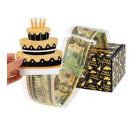 Guiqulai Hucha de feliz cumpleaños para dinero en efectivo, cajas de regalo de dinero con tarjeta extraíble para pastel y bolsas transparentes, caja de regalo sorpresa extraíble para amigos y
