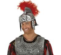 Guirca 13596 - Casco Romano Plata con Pluma