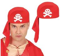 Guirca 13949 - Sombrero Pirata, Color Rojo y Negro