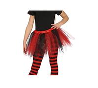 Guirca 17201 - Tutu Infantil Brillante Rojo Y Negro 31 Cms.
