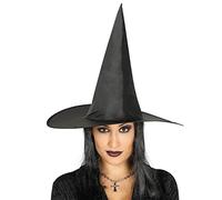 Guirca- Accesorios Sombrero de Bruja con Pelo para Adulto, Color Negro, Talla única (13218)