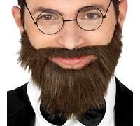 Guirca - Barba Falsa Corta con Bigote de Presidente Americano, Color castaño Oscuro, 11961