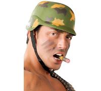 Guirca Casco de camuflaje para disfraz 13982 – Verde militar – Talla única