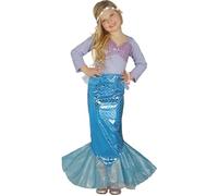 Guirca Disfraz de Sirena Azul Infantil - Niña, 5-6 años