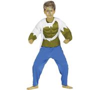 Guirca Disfraz de Superhéroe Verde para niño L-(10/12 años)