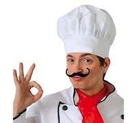 Guirca Gorro de cocinero, tela, talla única, color blanco (13011) disfraz
