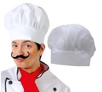 Guirca Gorro de cocinero, tela, talla única, color blanco (13011) disfraz