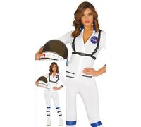 Guirca-GUI84947 Disfraz adulta astronauta, Color blanco, S-M (84947.0)