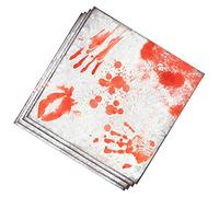 Fiestas Guirca – Servilletas desechables Sangre – 20 unidades, 16×16 cm, blanco y rojo