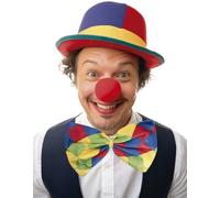 Guirca - Pajarita de Payaso con Cuadros, 30 cm, Multicolor (16013)