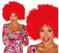 Guirca Peluca Afro Maxi Colores Rojo