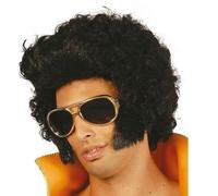 GUIRCA- Peluca Elvis con Patillas, Color Negro (4631)