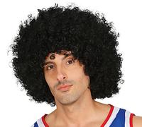 Guirca- Peluca rizos Maxi Negra, Color (Müller & Küssner GbR 4361)