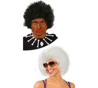 Guirca - Peluca rizos, talla única, Color Negro (90200)