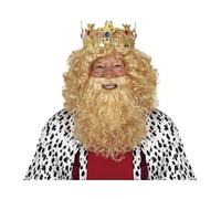 Guirca Peluca y Barba Rubia Rizada