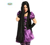 Guirca Rudy Peluca Lisa Larga, Color Negro, 100 cm, 4321