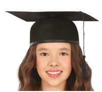 Guirca - Sombrero de estudiante graduado, para niños, color negro (13891)