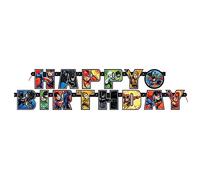 Guirlanda Happy Birthday Justice League 182 cm
