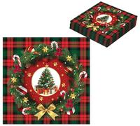 GUIRMA | 20 Servilletas Árbol de Navidad (16.5x16.5 cm) - Decoración de Mesa para Fiestas de Navidad y Celebraciones de Papá Noel - Ideal para Eventos Infantiles y Adultos