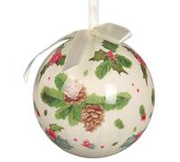 Guirma 28009 Caja 6 Bolas Navidad lacada Acebo 60 mm, Varios, Único