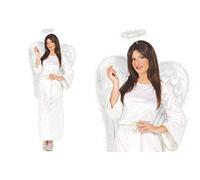 GUIRMA Disfraz Angel Hombre Mujer túnica con halo