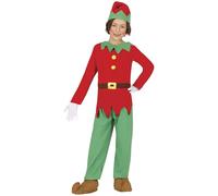 GUIRMA | Disfraz de Elfo Infantil (5-6 Años) - Camisa, Cinturón, Gorro y Pantalón - Disfraces de Navidad, Cuentos y Hadas para Fiestas de Año Nuevo y Celebraciones - Unisex - Rojo y Verde