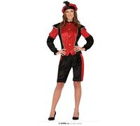 GUIRMA | Disfraz de Paje Adulta (44-46/XL) - Camisa, Gorro y Pantalón - Disfraces para Fiestas y Celebraciones - Ideal para Mujer - Rojo