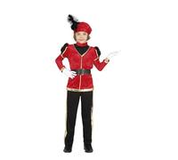 GUIRMA | Disfraz de Paje Infantil (5-6 Años) - Camisa, Cinturón, Gorro y Pantalón - Disfraces para Fiestas y Celebraciones - Ideal para Niños - Rojo