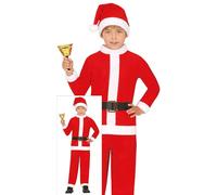 GUIRMA | Disfraz de Papá Noel Infantil (5-6 Años) - Pantalón, Cinturón y Gorro - Disfraces de Navidad y Año Nuevo para Niños - Ideal para Fiestas de Santa Claus y Celebraciones Navideñas