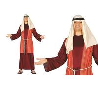 GUIRMA | Disfraz de Pastor San José Adulto (52-54/L) - Chaleco, Cinturón, Tocado y Túnica - Disfraces de Navidad y Año Nuevo para Fiestas de Disfraces - Ideal para Hombre Adulto - Marrón