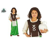 GUIRMA | Disfraz de Posadera Infantil (5-6 Años) - Vestido, Delantal y Pañuelo - Disfraces de Navidad y Año Nuevo para Fiestas de Disfraces - Ideal para Niñas - Verde