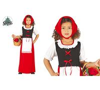 GUIRMA | Disfraz de Posadera-Pastora Infantil (3-4 Años) - Vestido, Delantal y Pañuelo - Disfraces de Navidad y Año Nuevo para Fiestas de Disfraces - Ideal para Niñas - Rojo