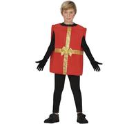 GUIRMA | Disfraz de Regalo Infantil (7-9 Años) - Túnica - Disfraces de Navidad y Año Nuevo para Fiestas de Disfraces y Celebraciones - Ideal para Niños y Niñas - Rojo