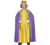 GUIRMA Disfraz de Rey Mago amarillo infantil - 5-6 años (110-115 cm)