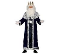 GUIRMA | Disfraz de Rey Mago Blanco Adulto (52-54/L) - Capa y Túnica - Disfraces de Navidad, Reyes Magos y Año Nuevo para Fiestas y Celebraciones - Ideal para Hombre Adulto - Blanco