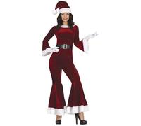 GUIRMA | Disfraz Fancy Winter Girl para Mujer (36-38/S) - Mono, Cinturón y Gorro - Disfraces de Papá Payaso y Año Nuevo para Fiestas y Celebraciones - Ideal para Adultas - Rojo