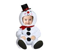 GUIRMA | Disfraz Mr. Snow Bebé (18-24/Meses) - Capucha y Mono - Disfraces de Muñeco de Nieve para Navidad, Año Nuevo y Fiestas de Invierno - Ideal para Bebés Unisex - Blanco