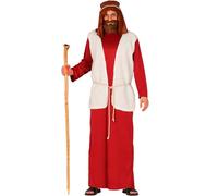 GUIRMA Disfraz Pastor Belén, sólido, Color Rojo/Blanco, L (41675)