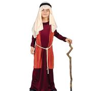 GUIRMA | Disfraz San José Pastor Infantil (5-6 Años) - Chaleco, Cinturón, Tocado y Túnica - Disfraces de Navidad y Año Nuevo para Niños - Ideal para Fiestas y Celebraciones - Rojo