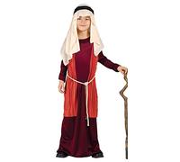 GUIRMA | Disfraz San José Pastor Infantil (7-9 Años) - Chaleco, Cinturón, Tocado y Túnica - Disfraces de Navidad y Año Nuevo para Niños - Ideal para Fiestas y Celebraciones - Rojo